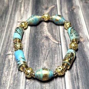 Handmade Paper Bead Bracelet